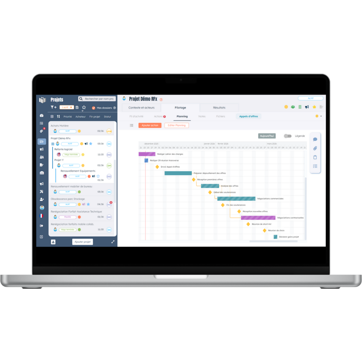 Visuel logiciel achat Projets